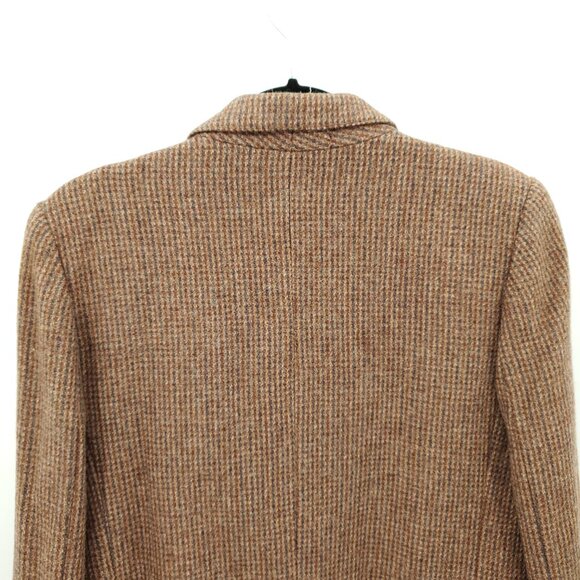VTG Peabody House 100% Wool Tweed Long Line Blazers 10 Brown/Tan - Picture 11 of 16